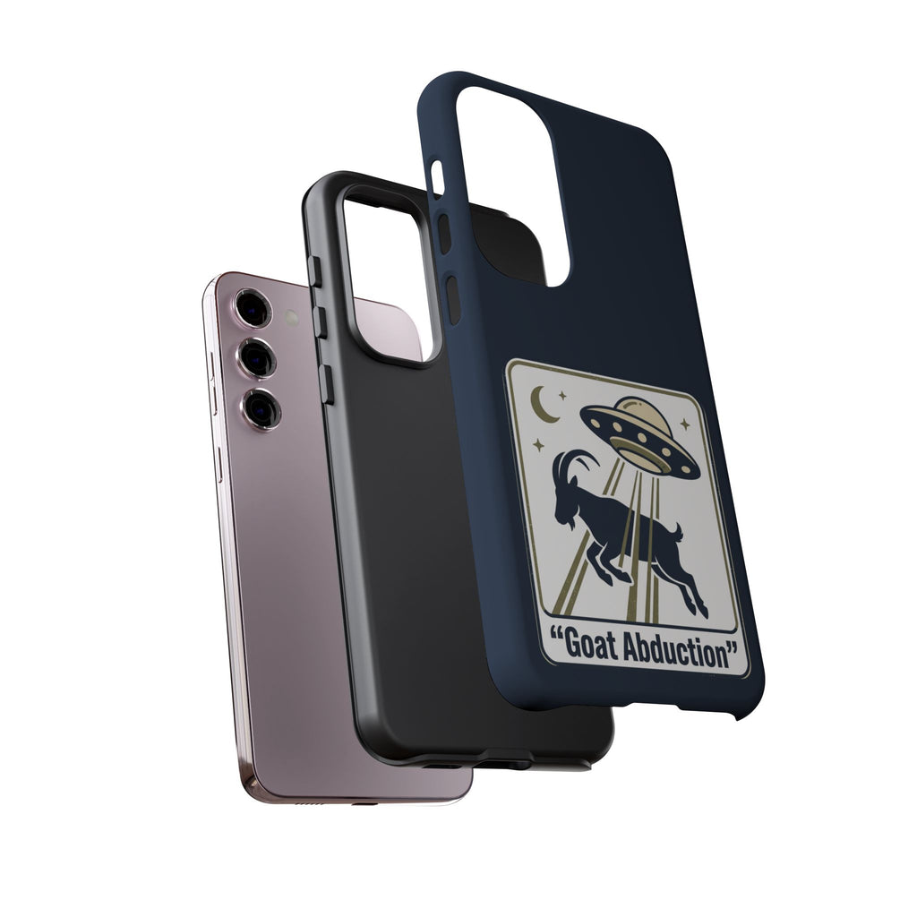 Goat Abduction Phone Case – Funny UFO Alien Goat Design, Novelty iPhone Cover