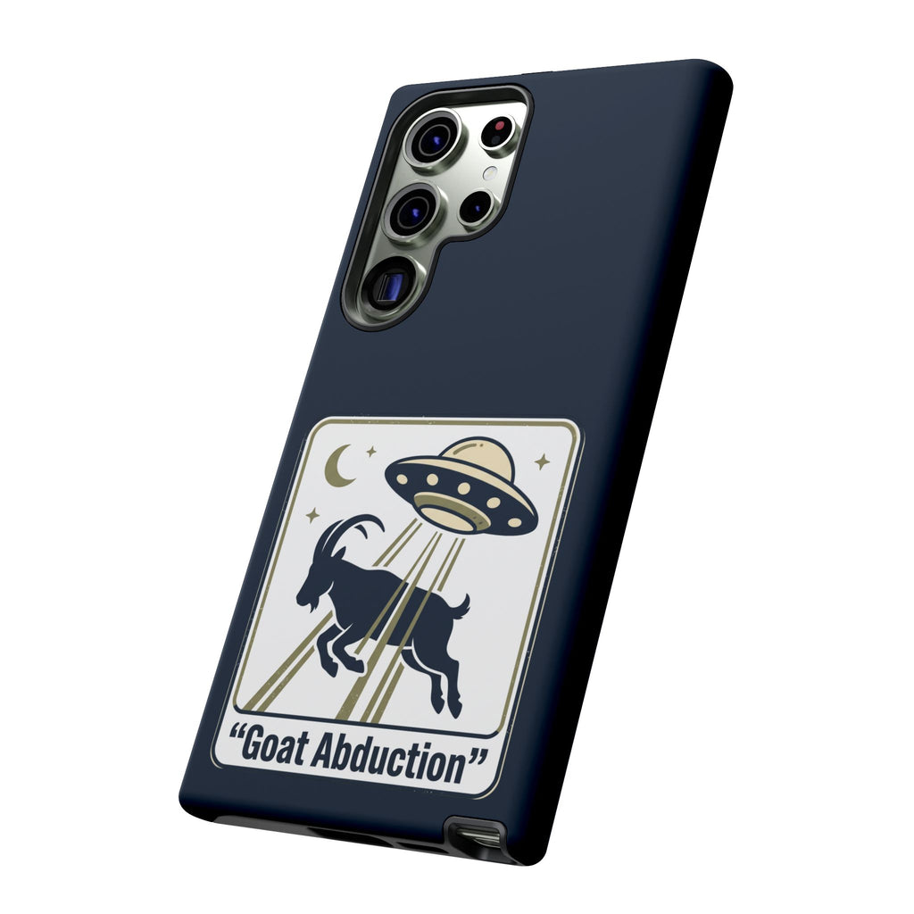 Goat Abduction Phone Case – Funny UFO Alien Goat Design, Novelty iPhone Cover