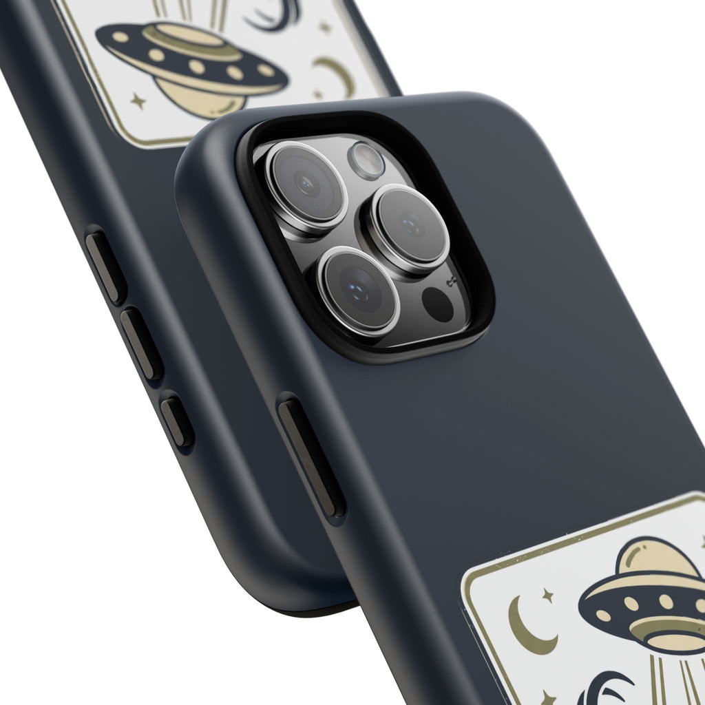 Goat Abduction Phone Case – Funny UFO Alien Goat Design, Novelty iPhone Cover