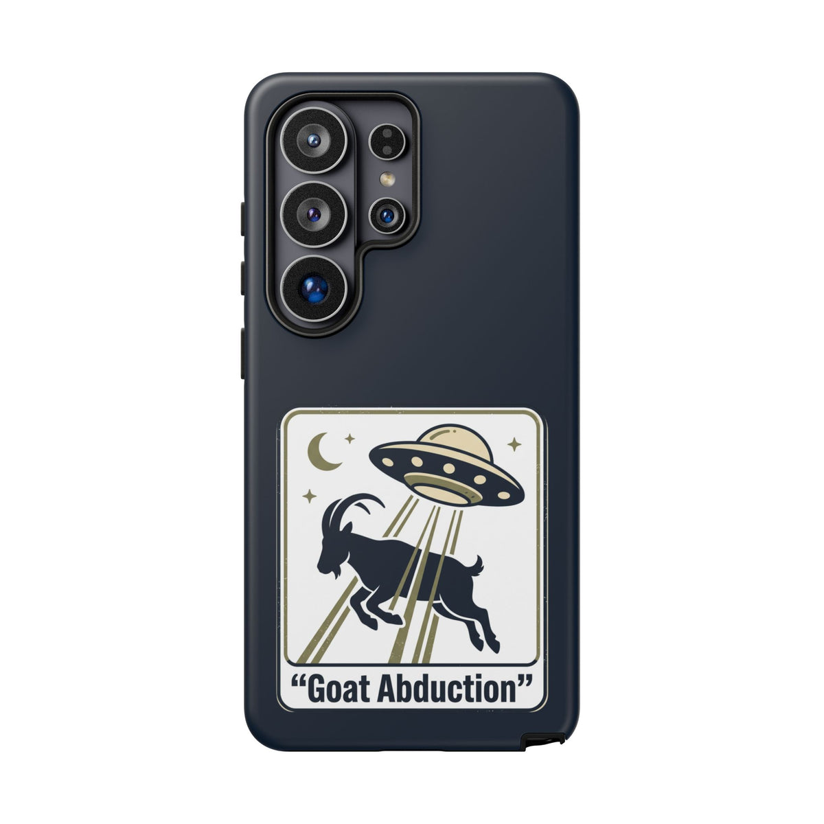 Goat Abduction Phone Case – Funny UFO Alien Goat Design, Novelty iPhone Cover