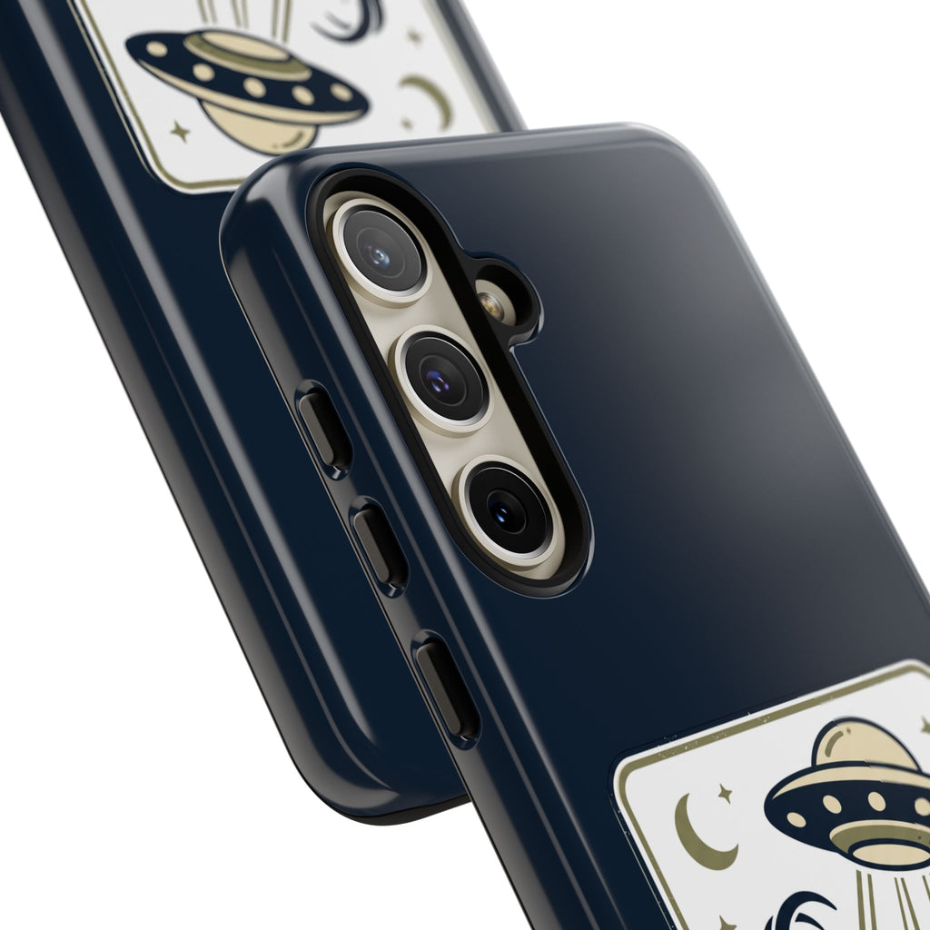 Goat Abduction Phone Case – Funny UFO Alien Goat Design, Novelty iPhone Cover