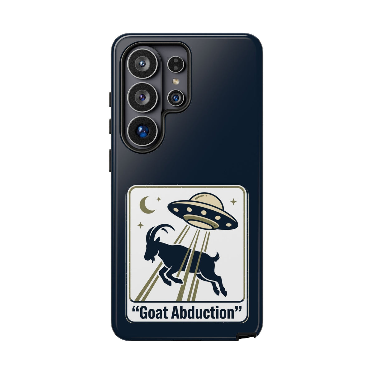 Goat Abduction Phone Case – Funny UFO Alien Goat Design, Novelty iPhone Cover