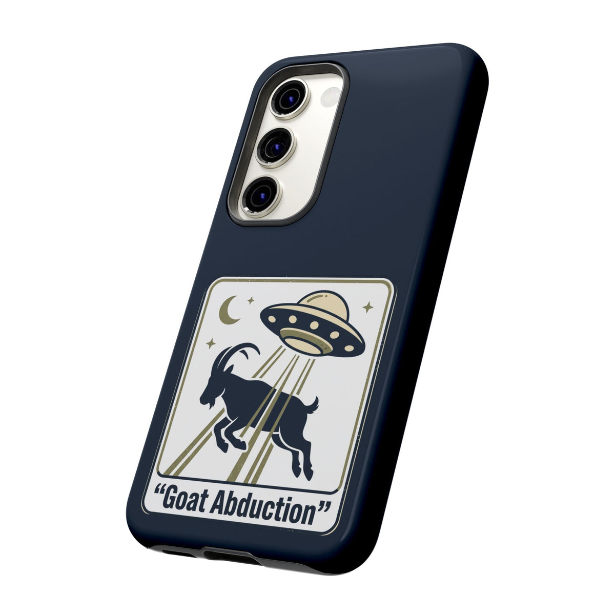 Goat Abduction Phone Case – Funny UFO Alien Goat Design, Novelty iPhone Cover