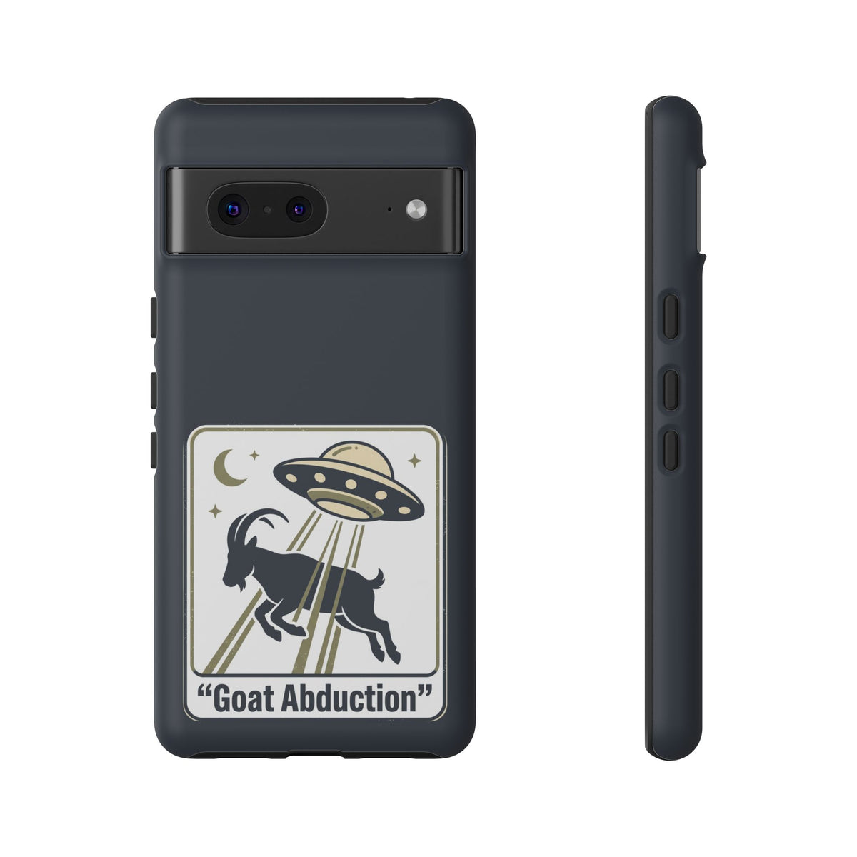 Goat Abduction Phone Case – Funny UFO Alien Goat Design, Novelty iPhone Cover