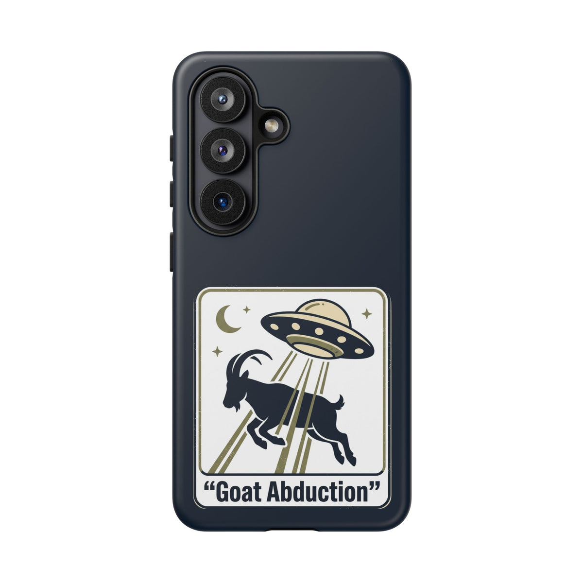 Goat Abduction Phone Case – Funny UFO Alien Goat Design, Novelty iPhone Cover