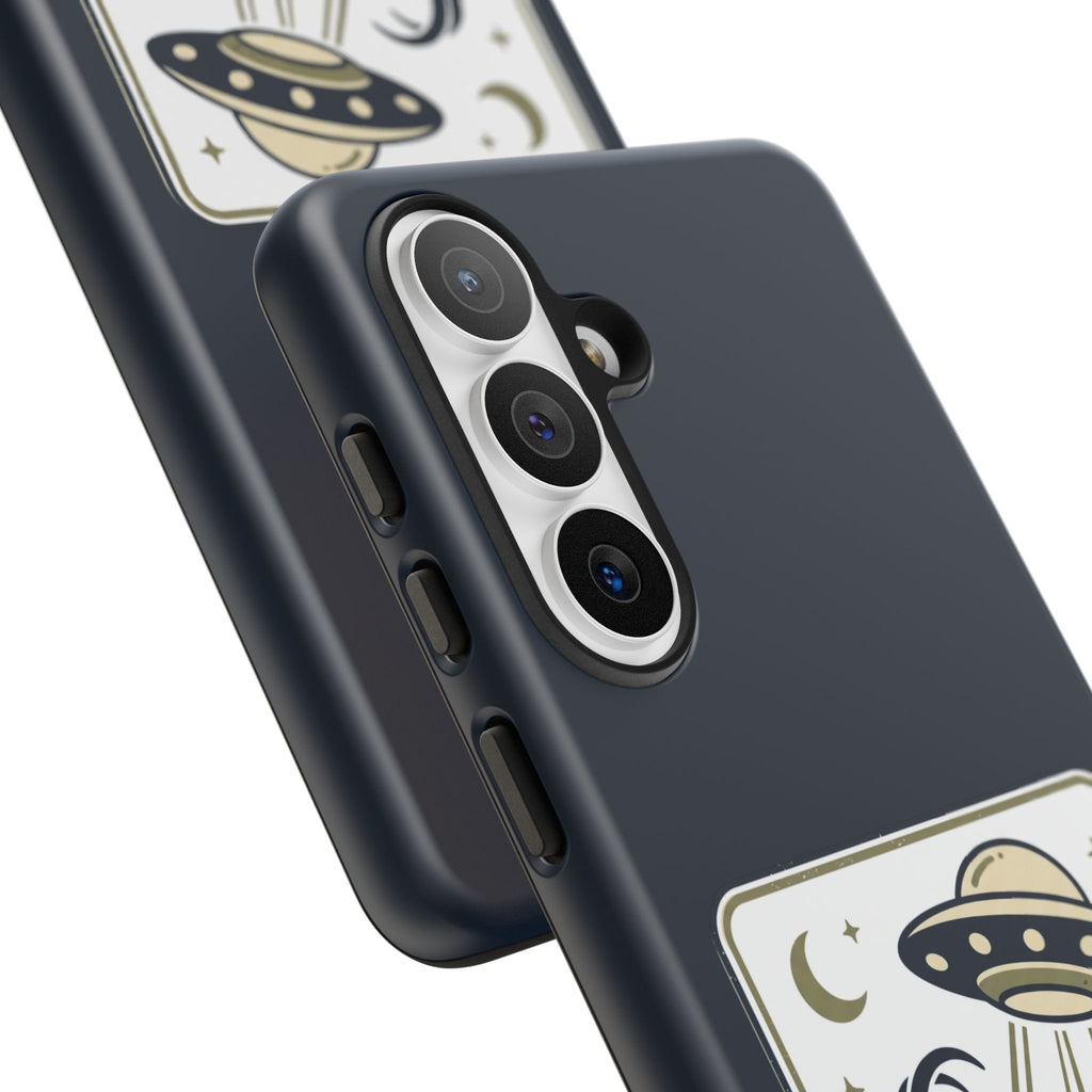 Goat Abduction Phone Case – Funny UFO Alien Goat Design, Novelty iPhone Cover