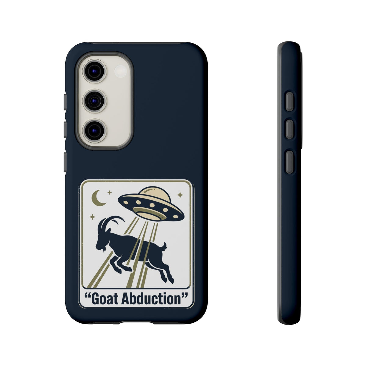 Goat Abduction Phone Case – Funny UFO Alien Goat Design, Novelty iPhone Cover