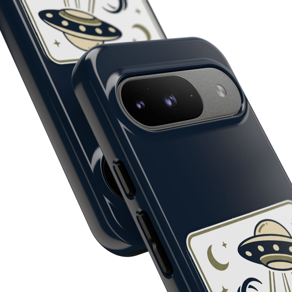 Goat Abduction Phone Case – Funny UFO Alien Goat Design, Novelty iPhone Cover