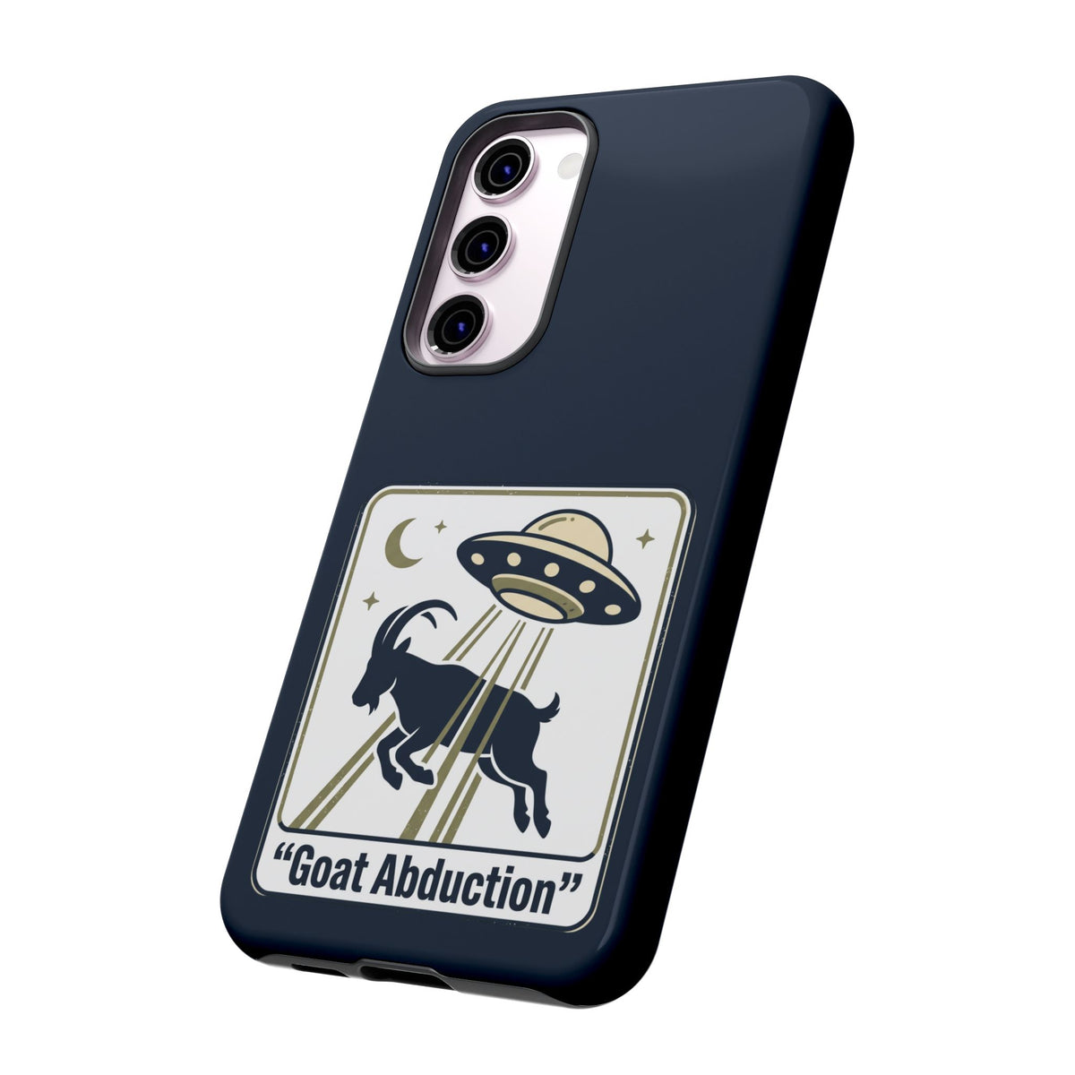 Goat Abduction Phone Case – Funny UFO Alien Goat Design, Novelty iPhone Cover