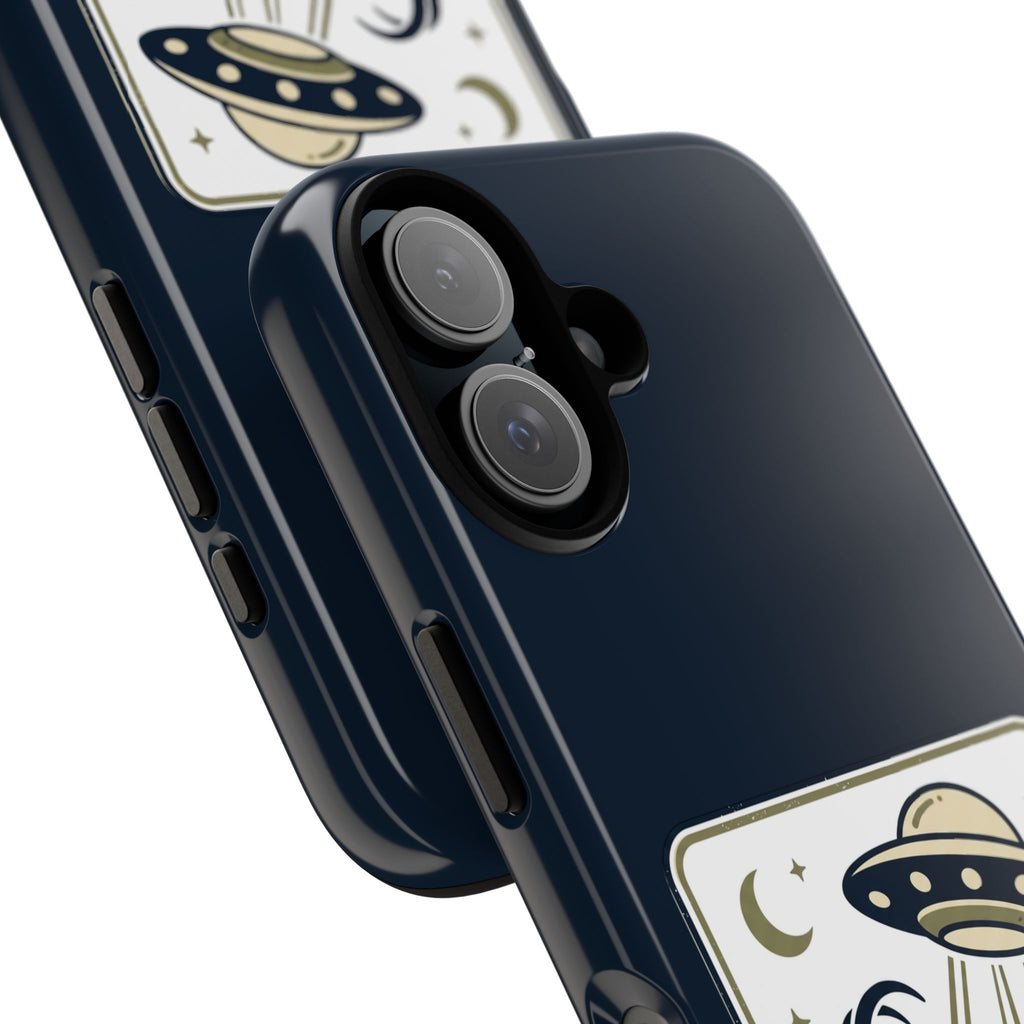 Goat Abduction Phone Case – Funny UFO Alien Goat Design, Novelty iPhone Cover