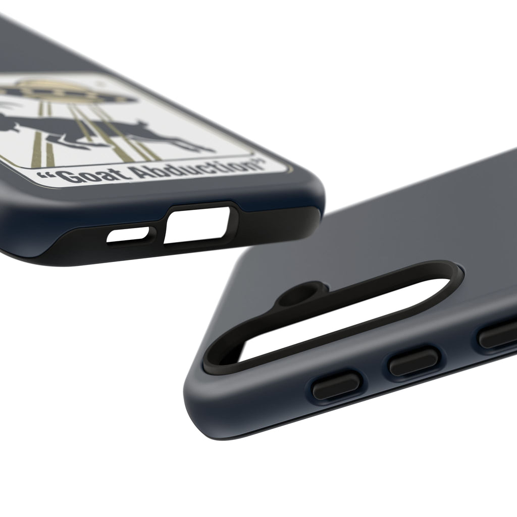 Goat Abduction Phone Case – Funny UFO Alien Goat Design, Novelty iPhone Cover
