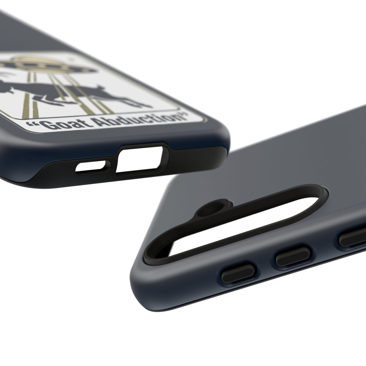 Goat Abduction Phone Case – Funny UFO Alien Goat Design, Novelty iPhone Cover