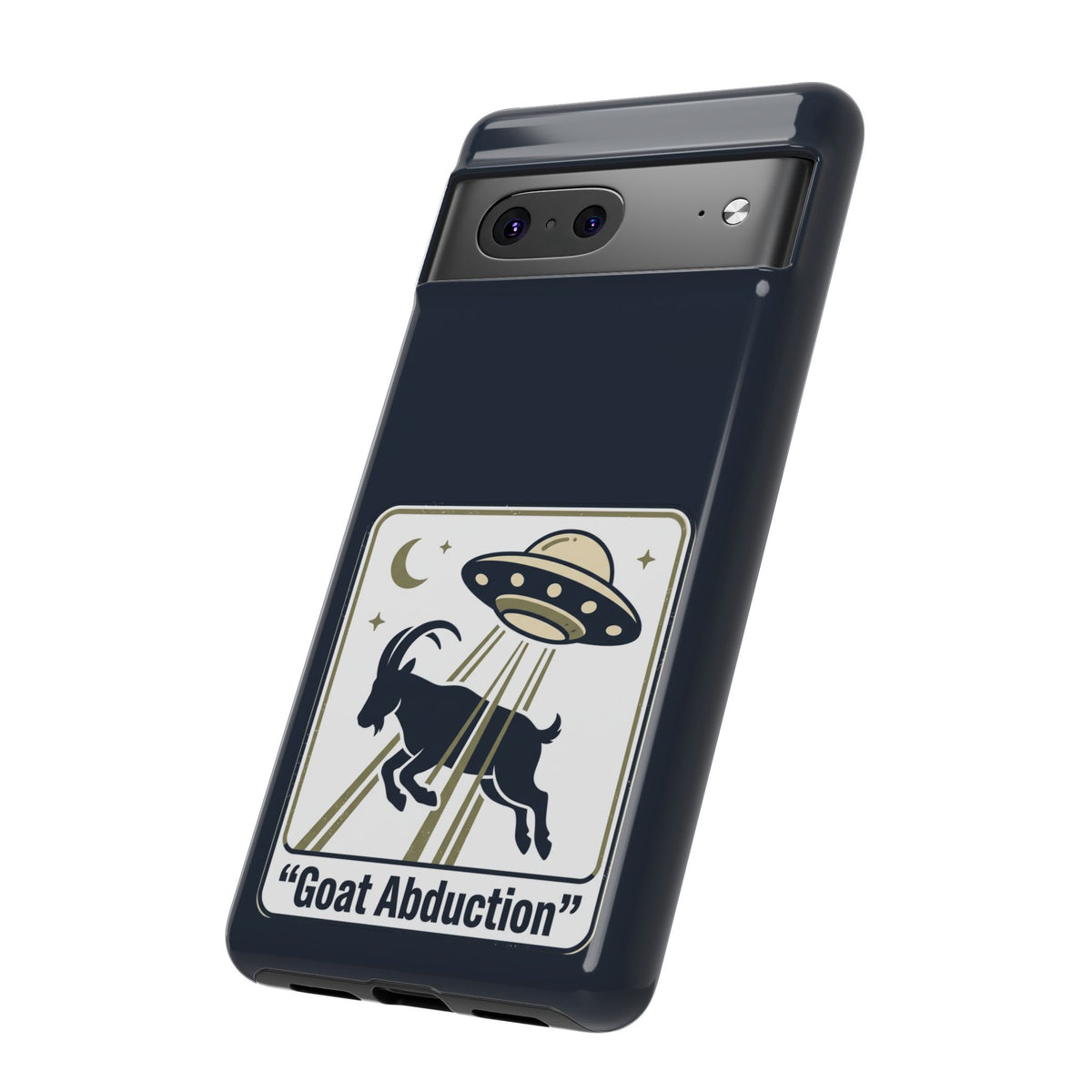 Goat Abduction Phone Case – Funny UFO Alien Goat Design, Novelty iPhone Cover