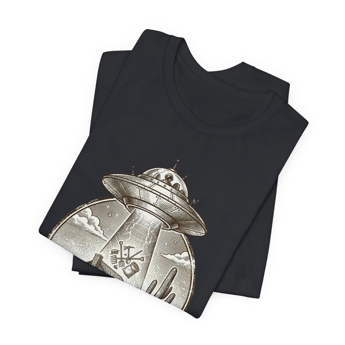 Desert UFO Abduction Tee | Retro Southwestern Alien, Vintage Sci‑Fi Graphic