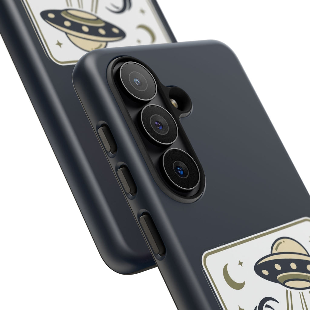 Goat Abduction Phone Case – Funny UFO Alien Goat Design, Novelty iPhone Cover