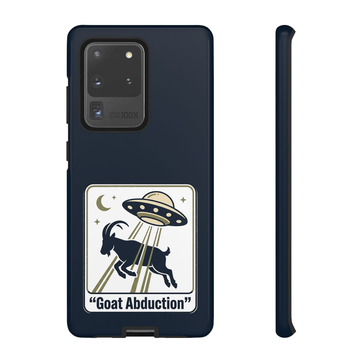 Goat Abduction Phone Case – Funny UFO Alien Goat Design, Novelty iPhone Cover