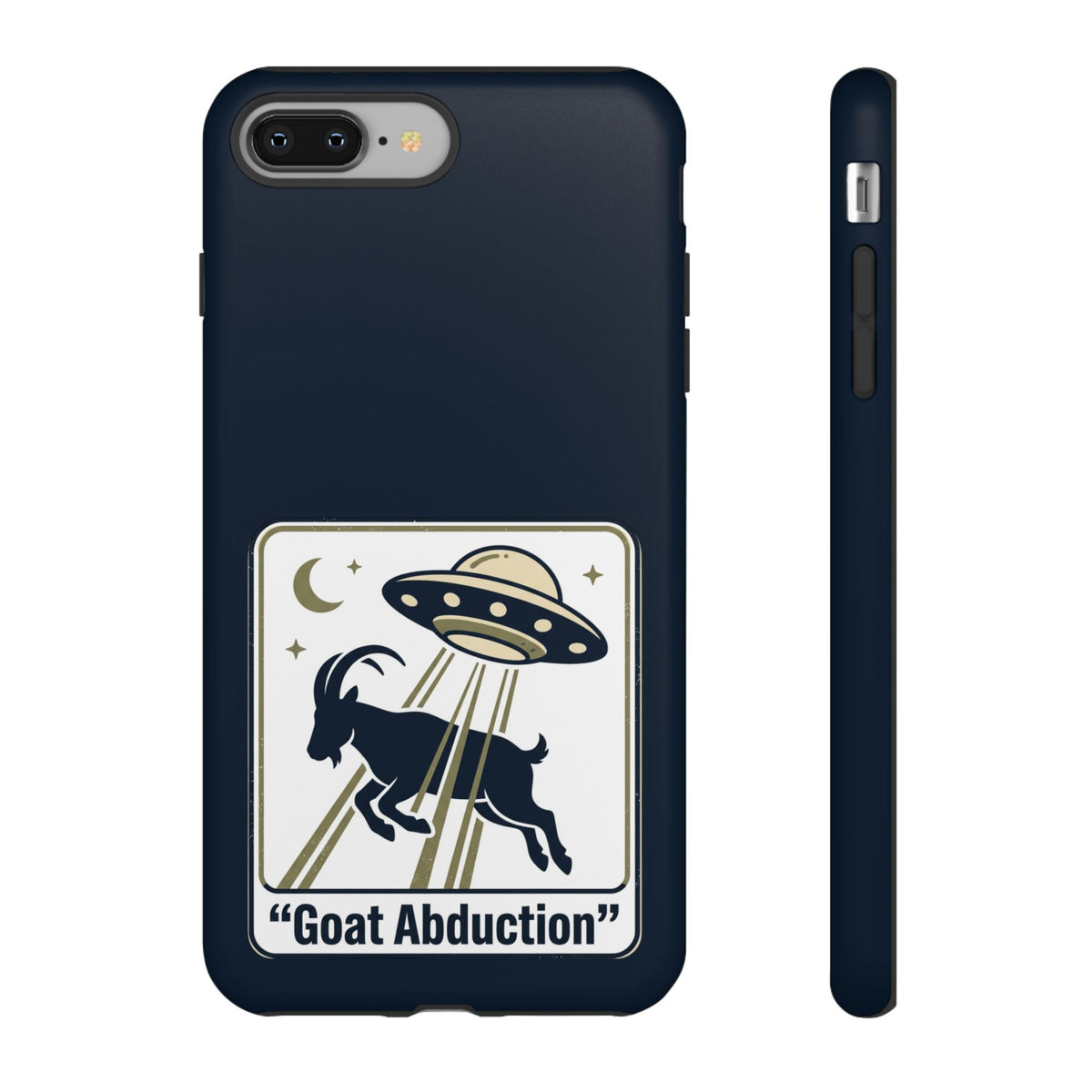 Goat Abduction Phone Case – Funny UFO Alien Goat Design, Novelty iPhone Cover