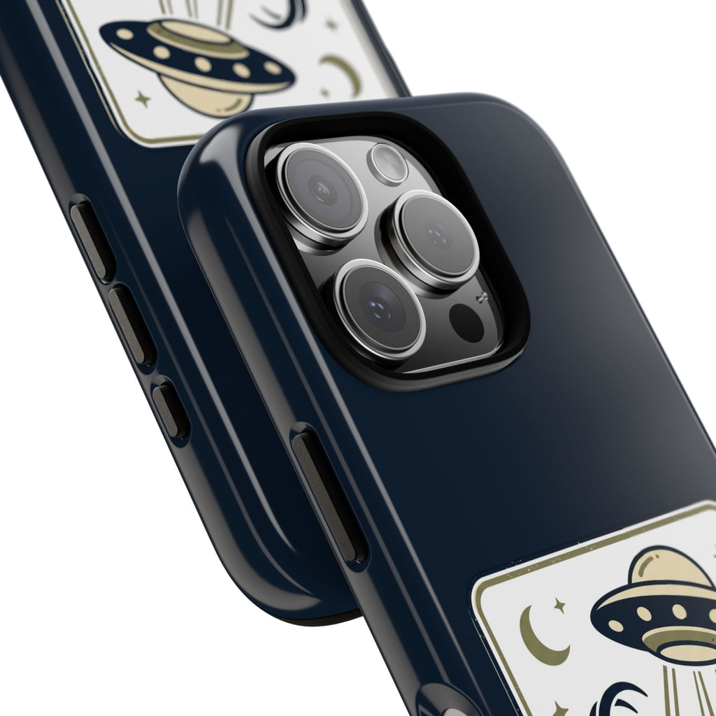 Goat Abduction Phone Case – Funny UFO Alien Goat Design, Novelty iPhone Cover