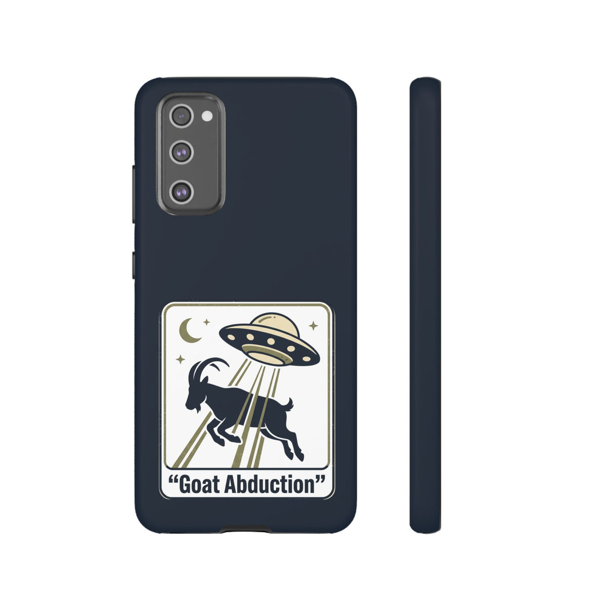 Goat Abduction Phone Case – Funny UFO Alien Goat Design, Novelty iPhone Cover