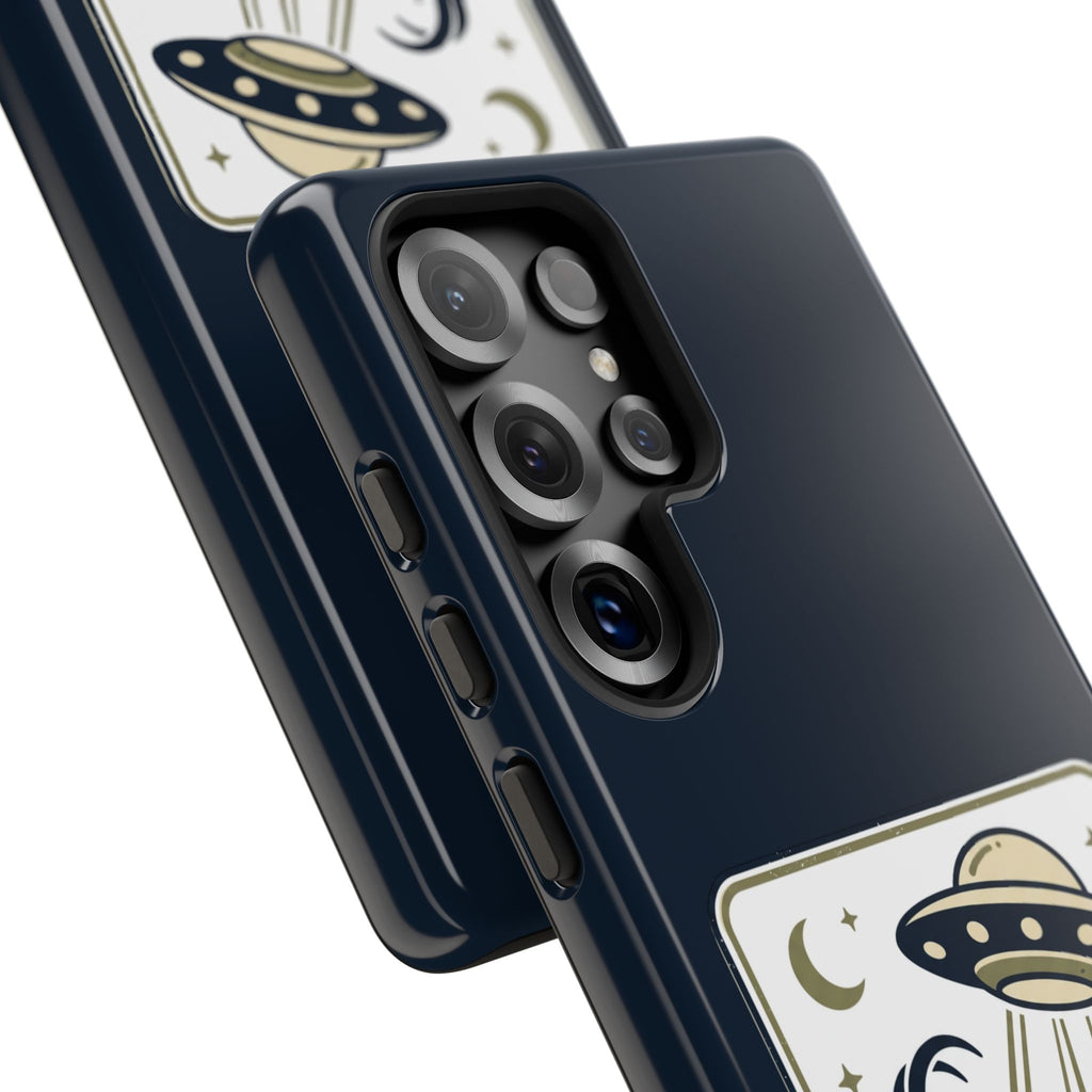 Goat Abduction Phone Case – Funny UFO Alien Goat Design, Novelty iPhone Cover
