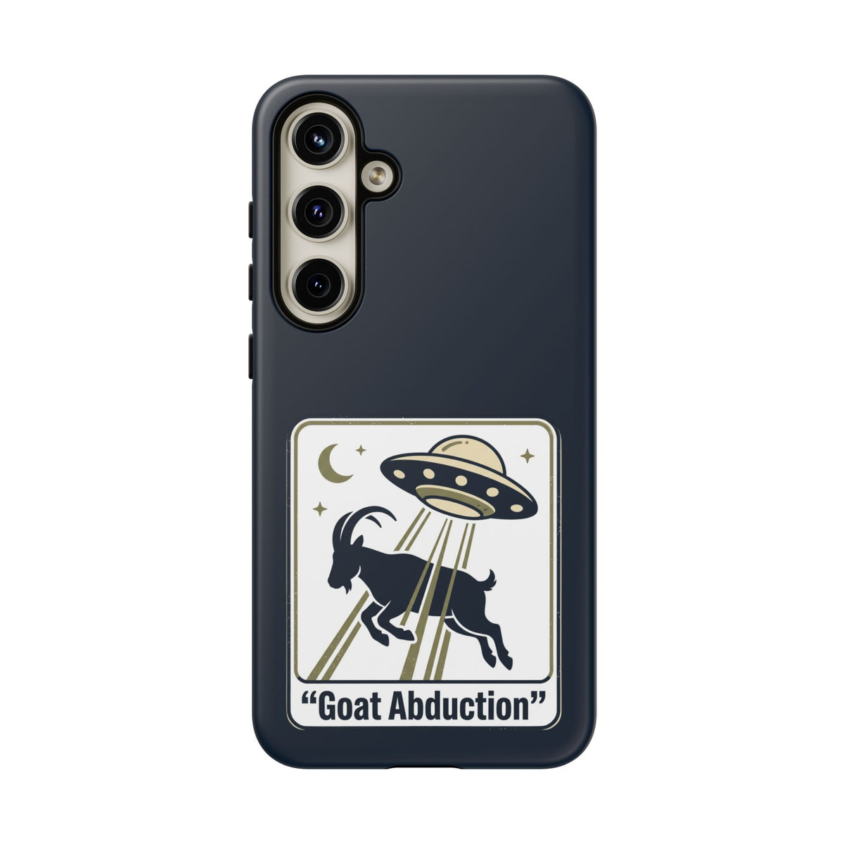 Goat Abduction Phone Case – Funny UFO Alien Goat Design, Novelty iPhone Cover