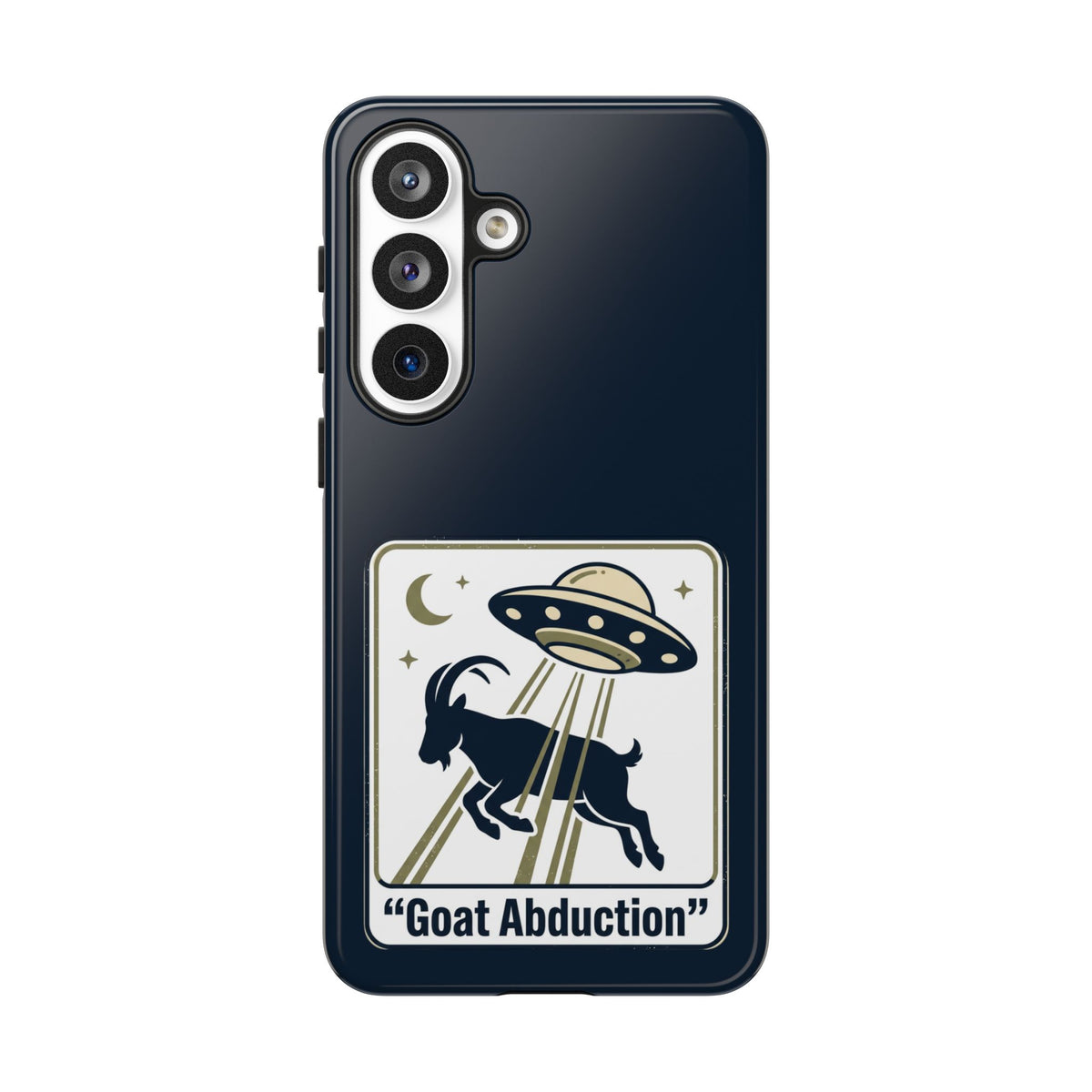 Goat Abduction Phone Case – Funny UFO Alien Goat Design, Novelty iPhone Cover