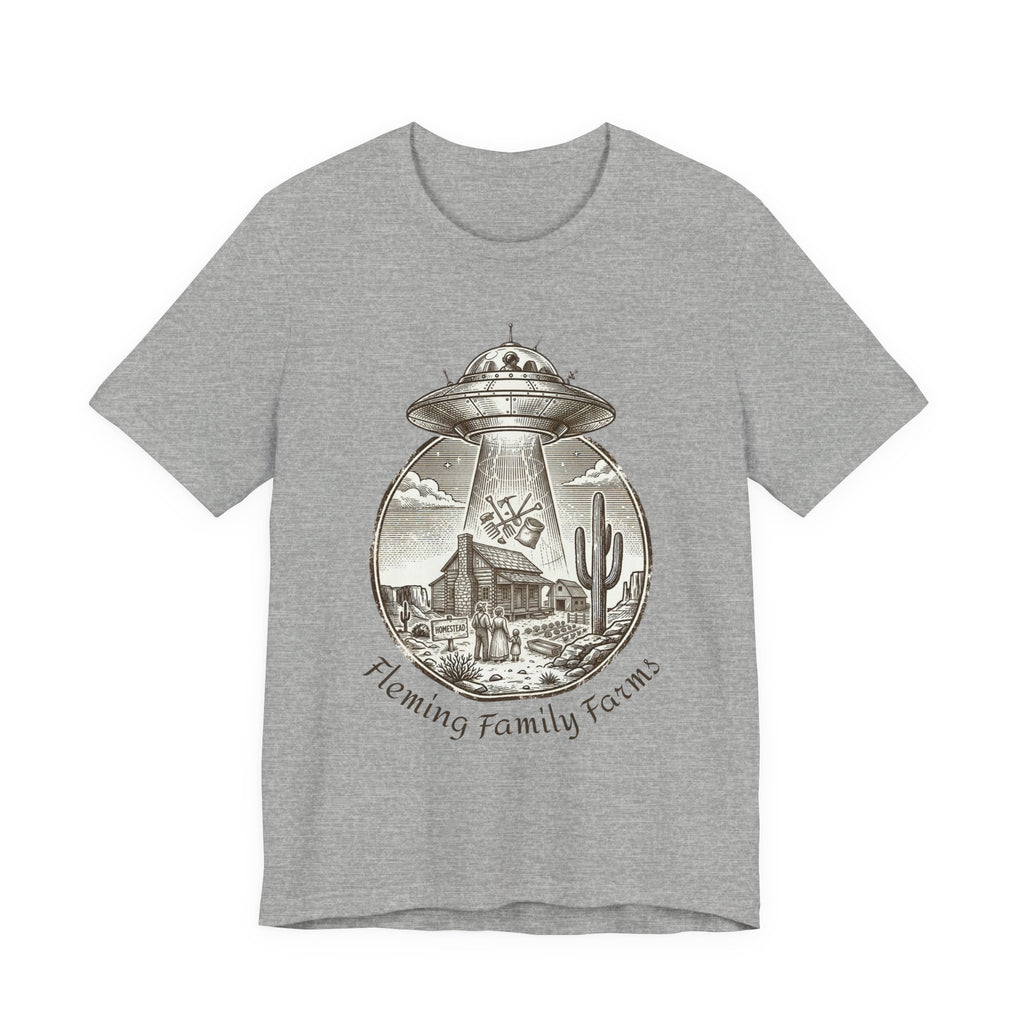 Desert UFO Abduction Tee | Retro Southwestern Alien, Vintage Sci‑Fi Graphic