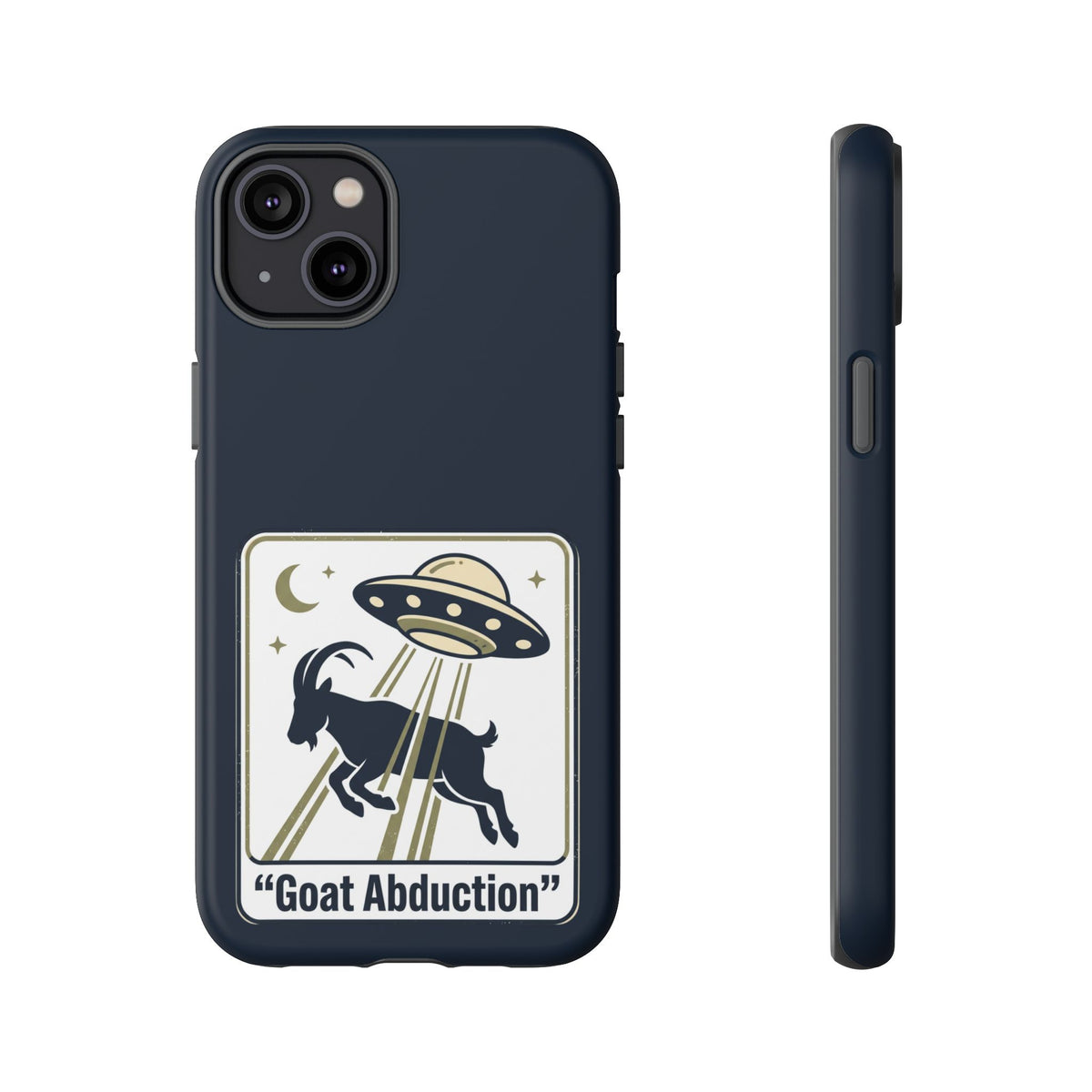 Goat Abduction Phone Case – Funny UFO Alien Goat Design, Novelty iPhone Cover