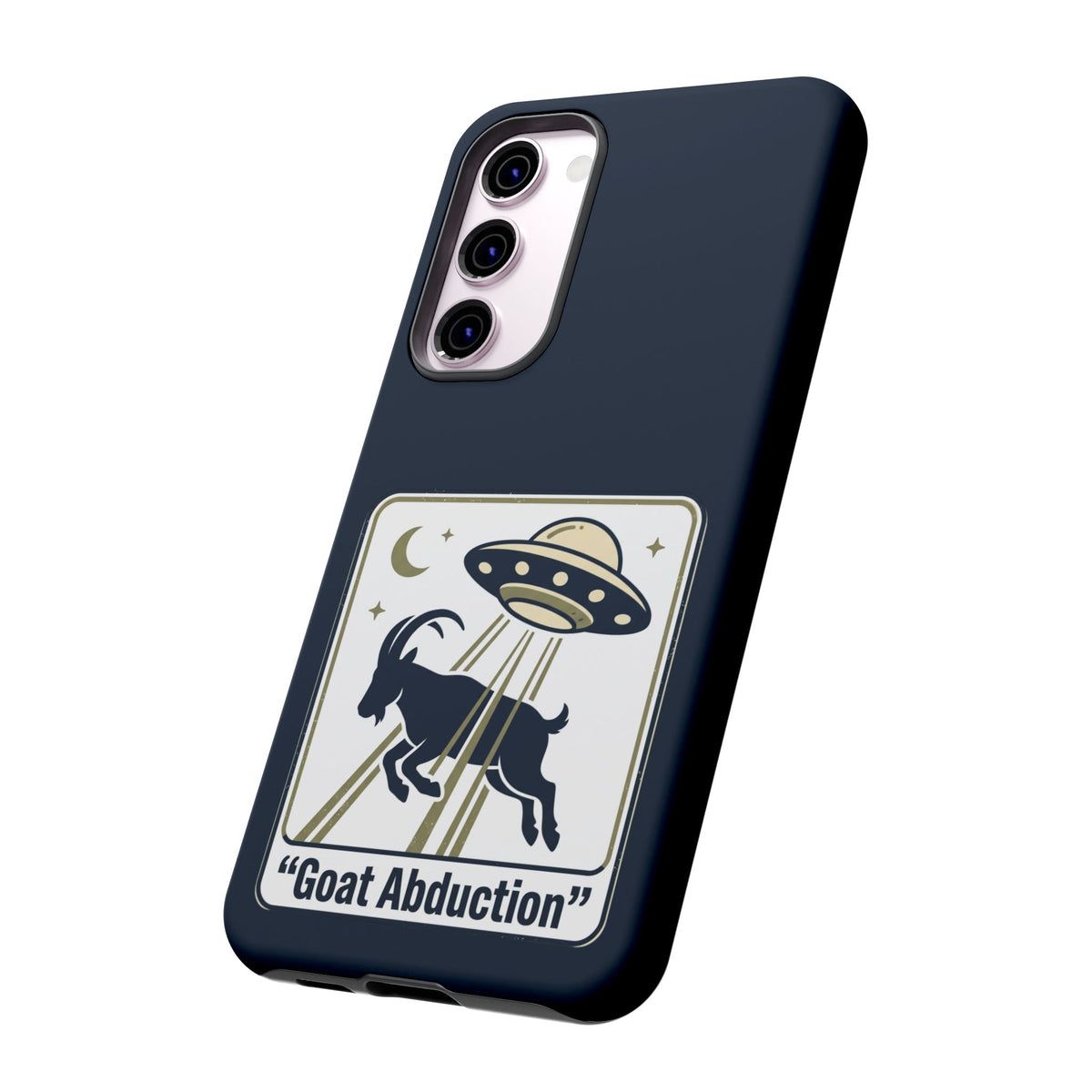 Goat Abduction Phone Case – Funny UFO Alien Goat Design, Novelty iPhone Cover