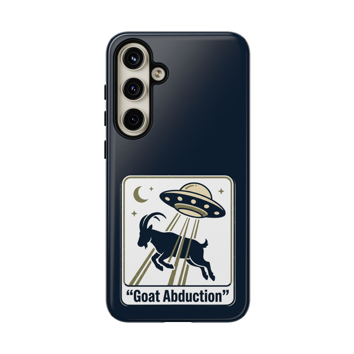 Goat Abduction Phone Case – Funny UFO Alien Goat Design, Novelty iPhone Cover