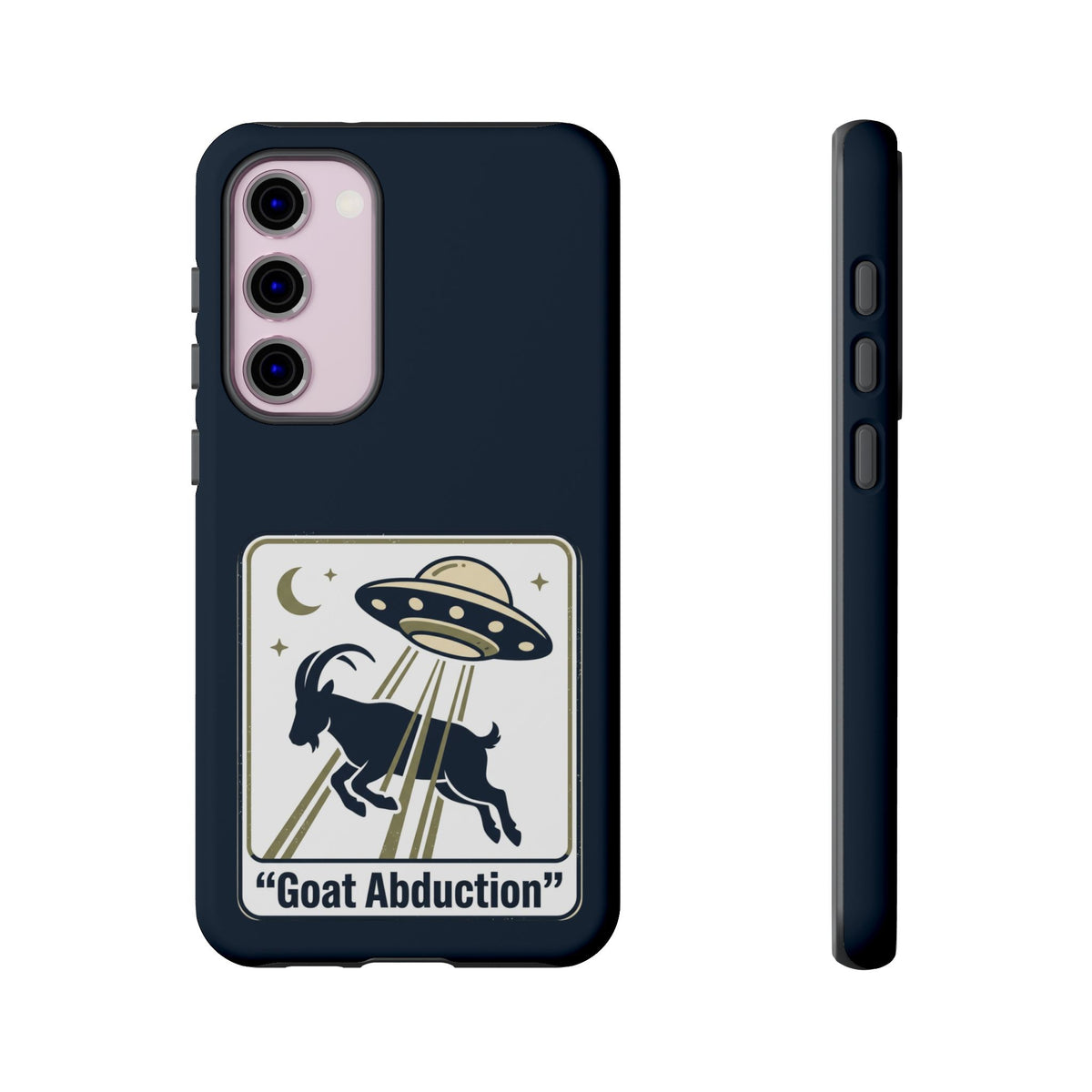 Goat Abduction Phone Case – Funny UFO Alien Goat Design, Novelty iPhone Cover