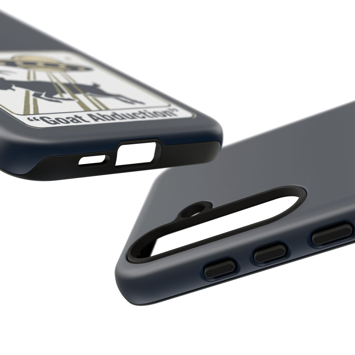 Goat Abduction Phone Case – Funny UFO Alien Goat Design, Novelty iPhone Cover