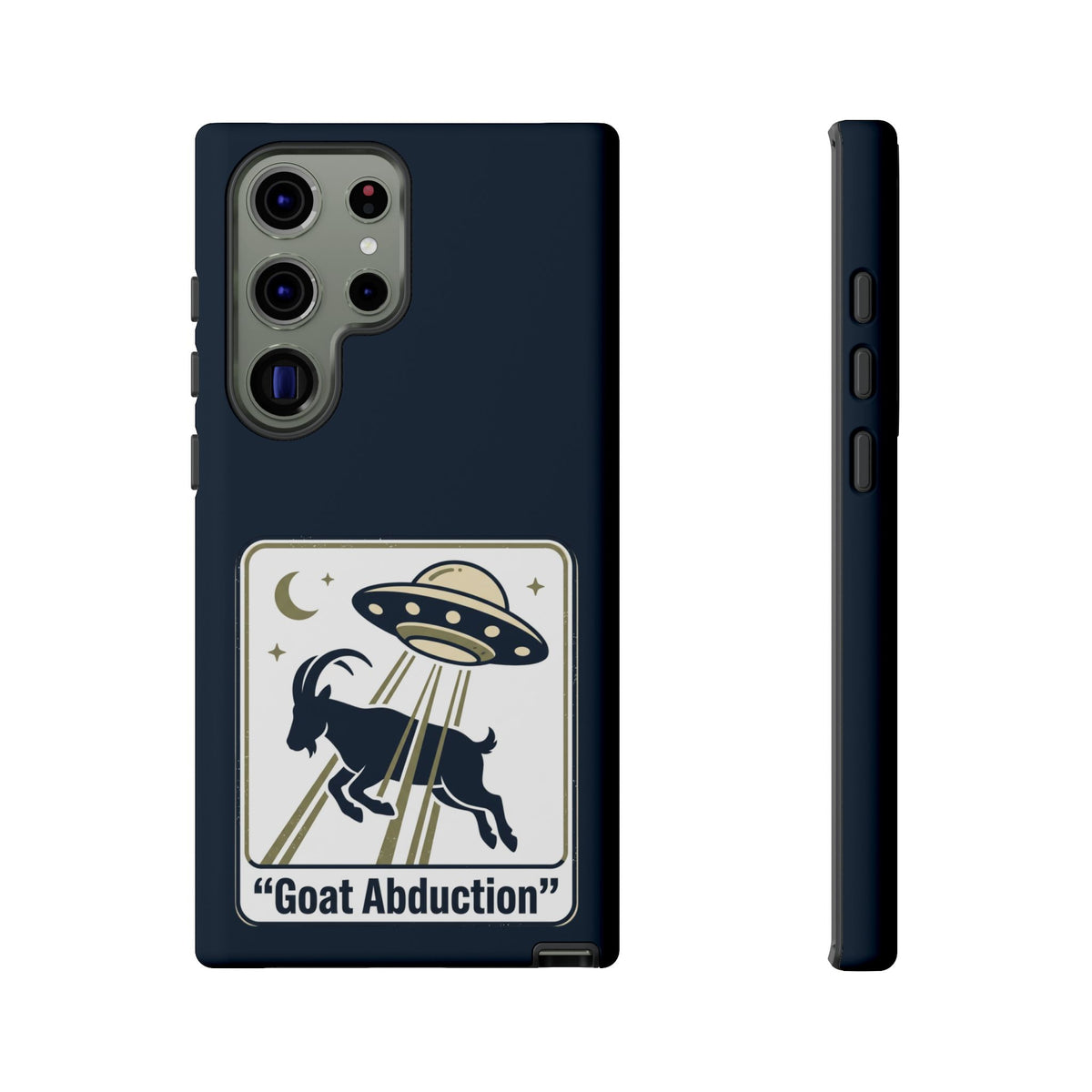 Goat Abduction Phone Case – Funny UFO Alien Goat Design, Novelty iPhone Cover