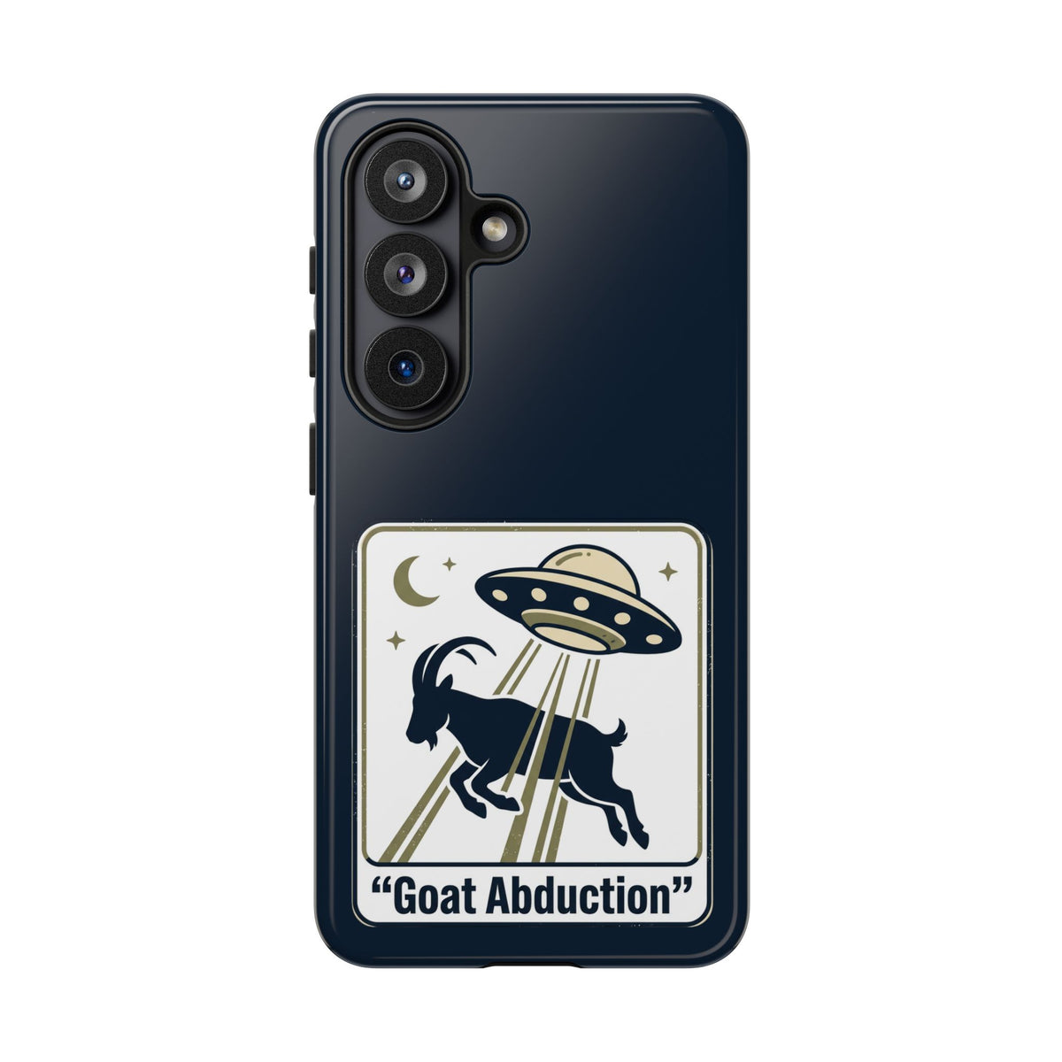 Goat Abduction Phone Case – Funny UFO Alien Goat Design, Novelty iPhone Cover