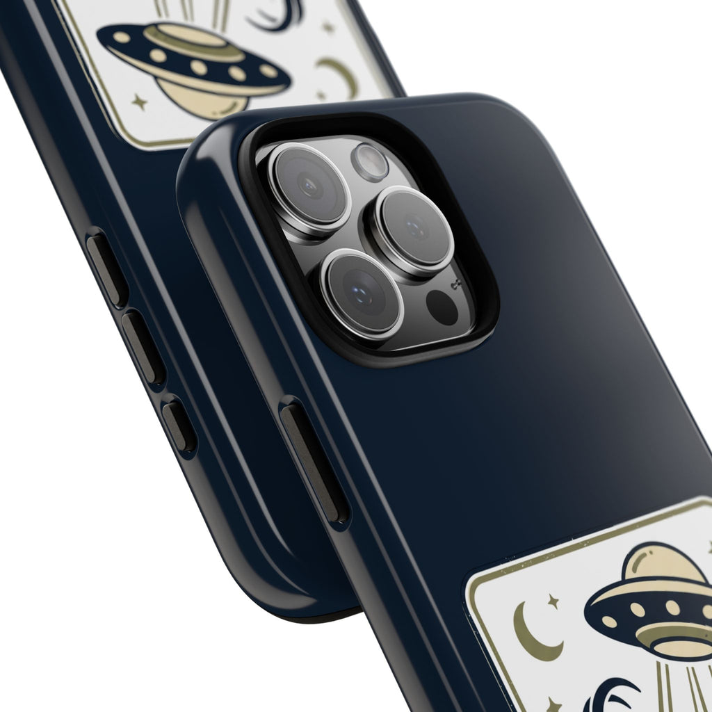 Goat Abduction Phone Case – Funny UFO Alien Goat Design, Novelty iPhone Cover