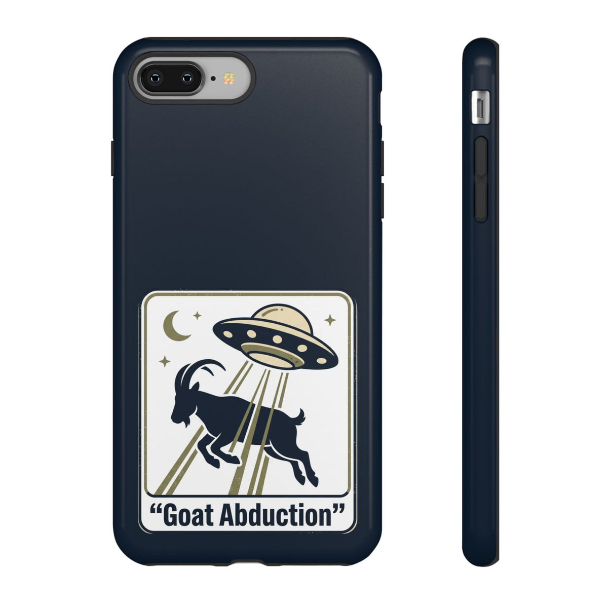 Goat Abduction Phone Case – Funny UFO Alien Goat Design, Novelty iPhone Cover