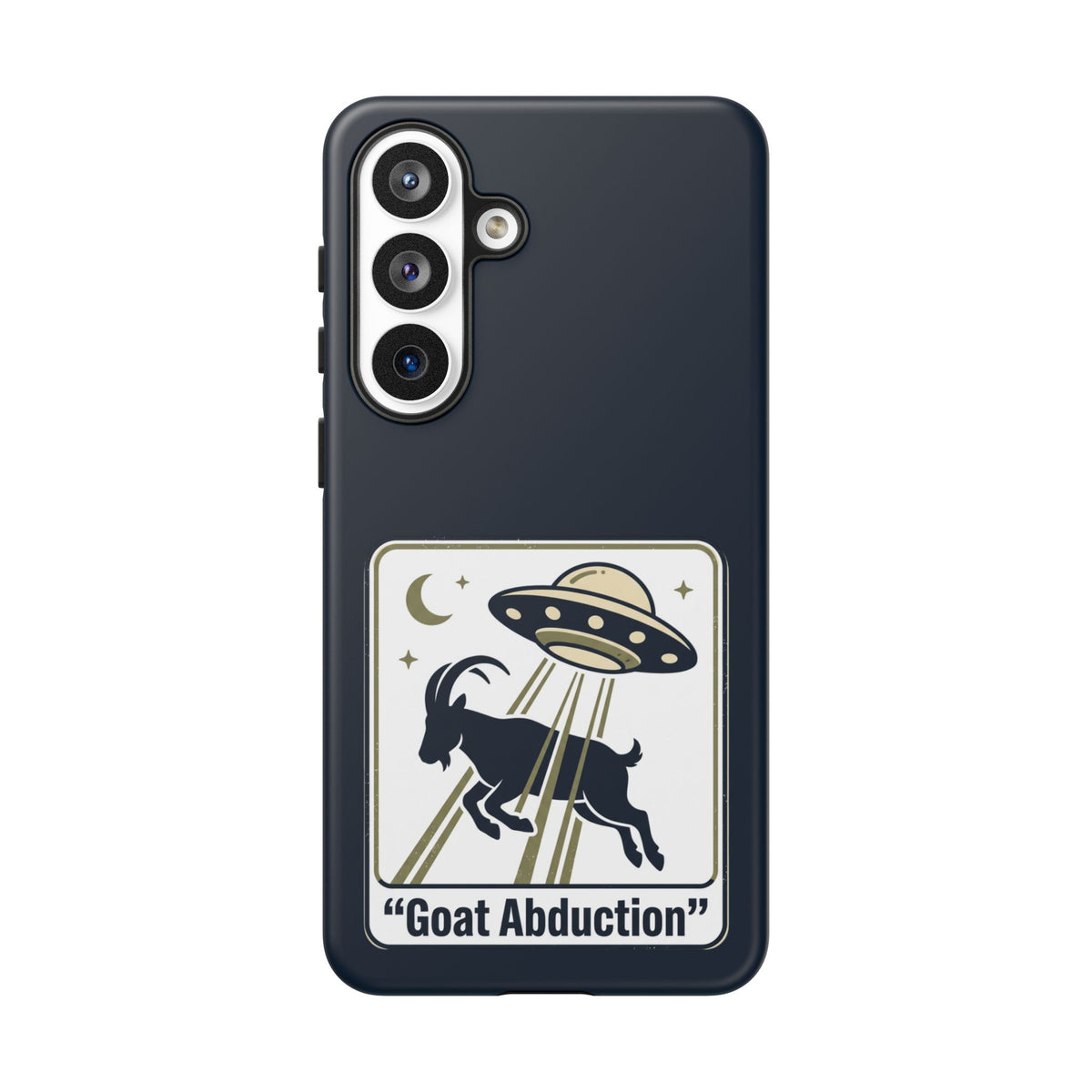 Goat Abduction Phone Case – Funny UFO Alien Goat Design, Novelty iPhone Cover