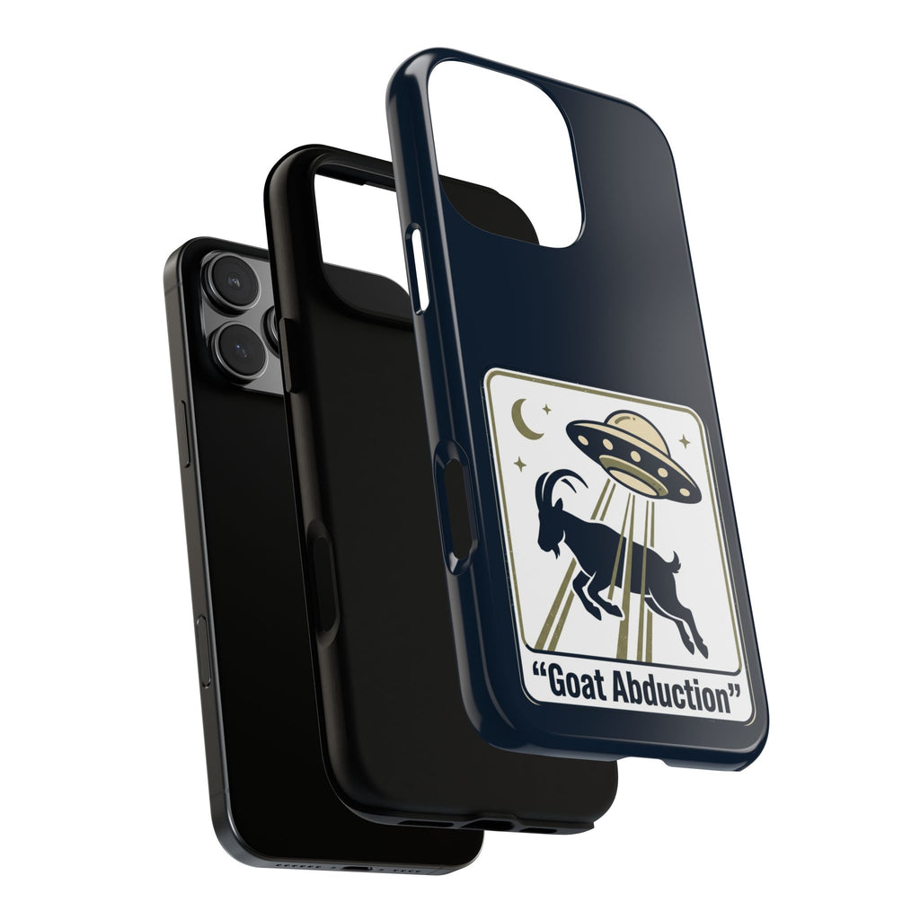 Goat Abduction Phone Case – Funny UFO Alien Goat Design, Novelty iPhone Cover