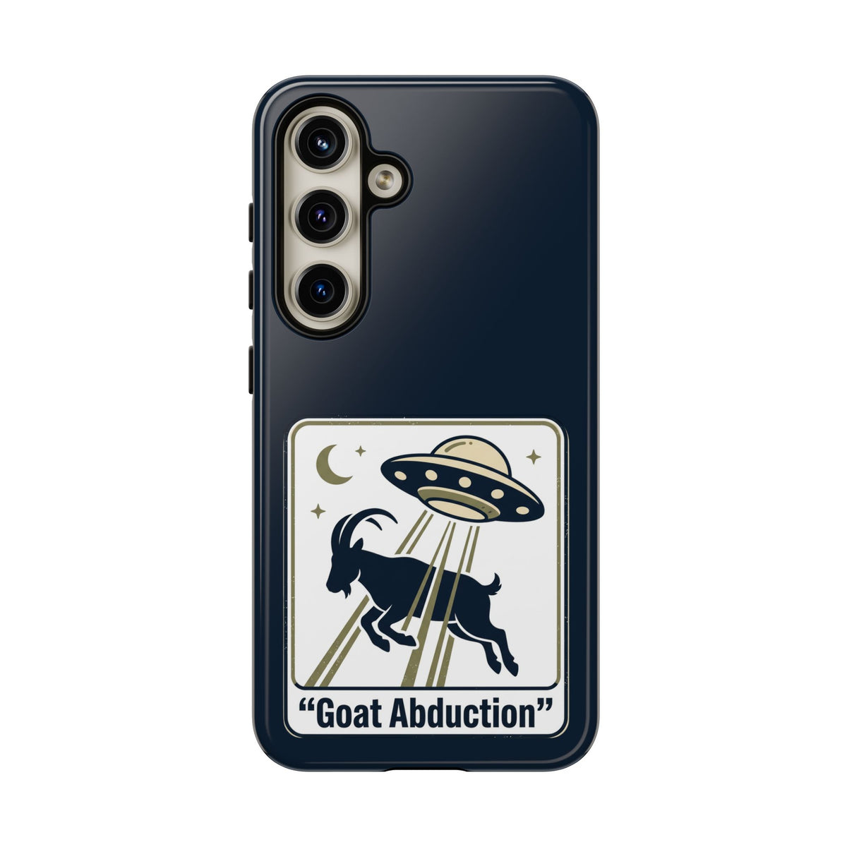 Goat Abduction Phone Case – Funny UFO Alien Goat Design, Novelty iPhone Cover