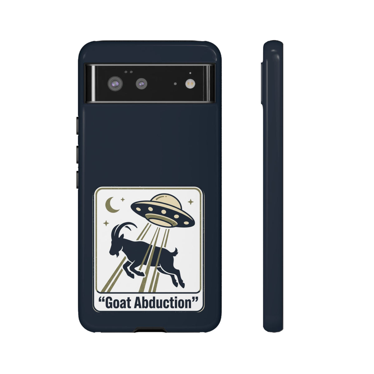 Goat Abduction Phone Case – Funny UFO Alien Goat Design, Novelty iPhone Cover