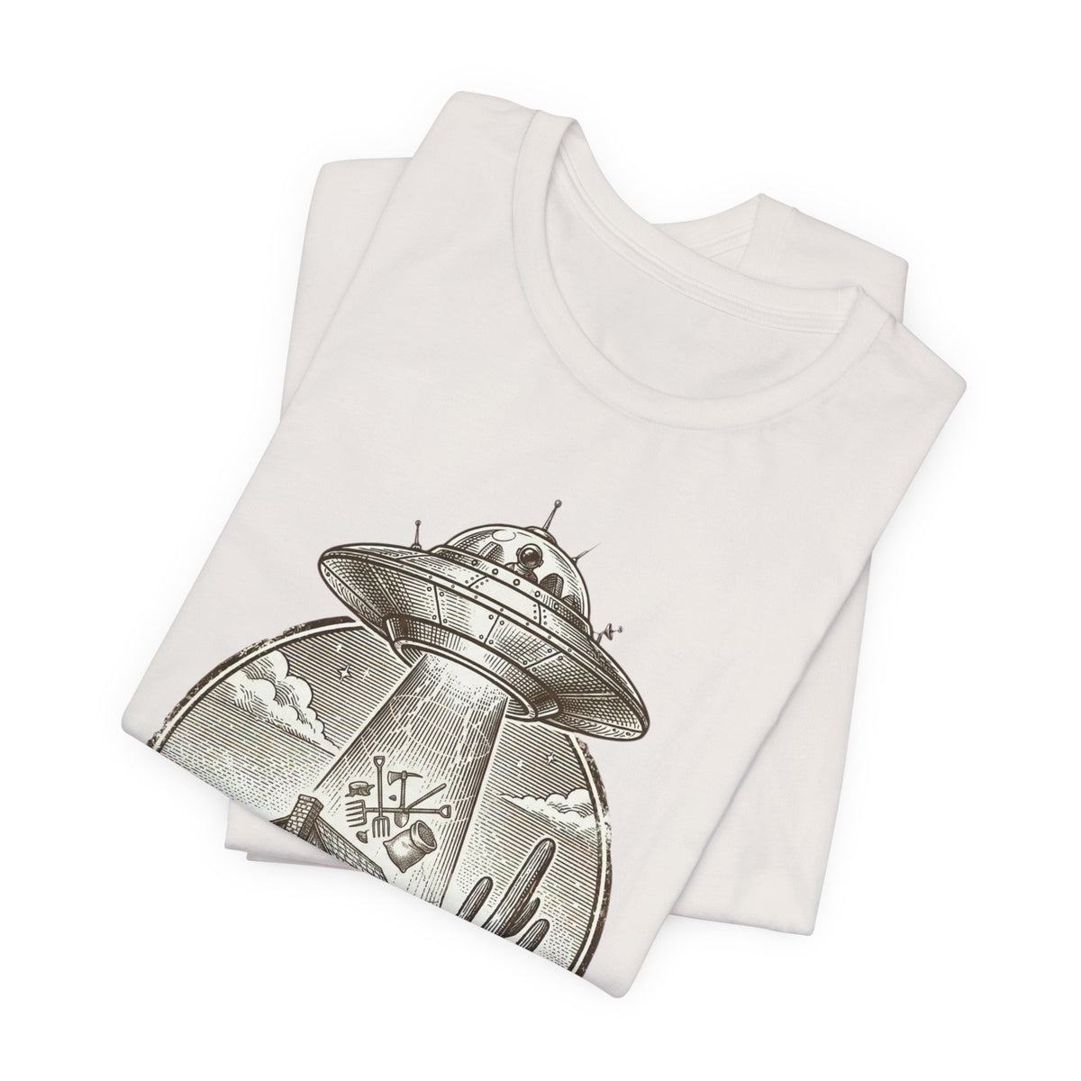 Desert UFO Abduction Tee | Retro Southwestern Alien, Vintage Sci‑Fi Graphic