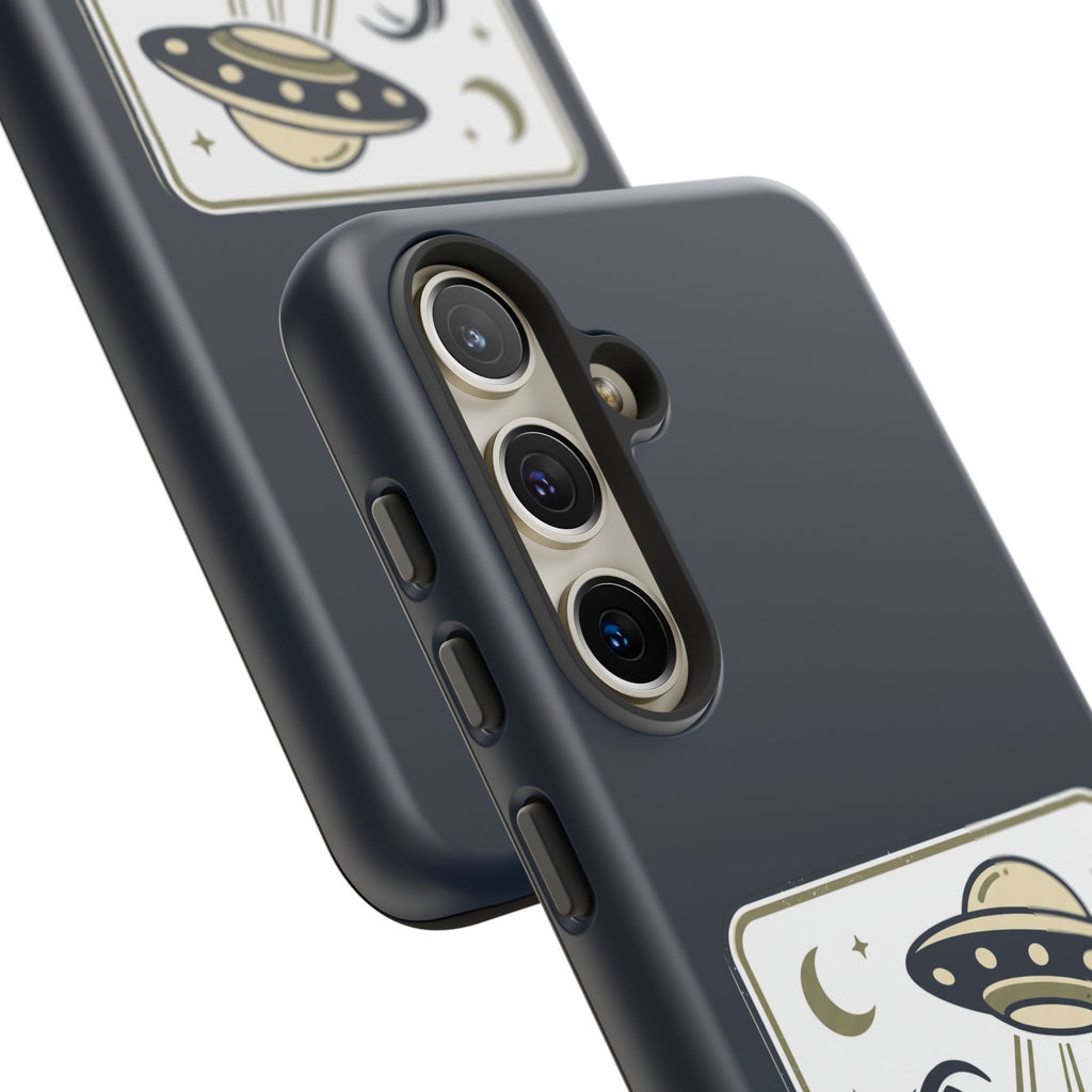 Goat Abduction Phone Case – Funny UFO Alien Goat Design, Novelty iPhone Cover