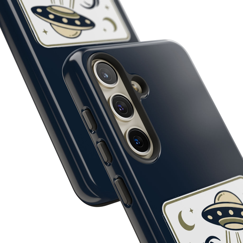 Goat Abduction Phone Case – Funny UFO Alien Goat Design, Novelty iPhone Cover