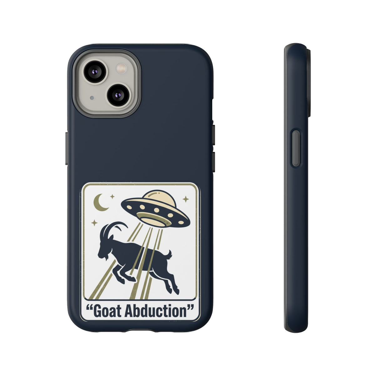 Goat Abduction Phone Case – Funny UFO Alien Goat Design, Novelty iPhone Cover