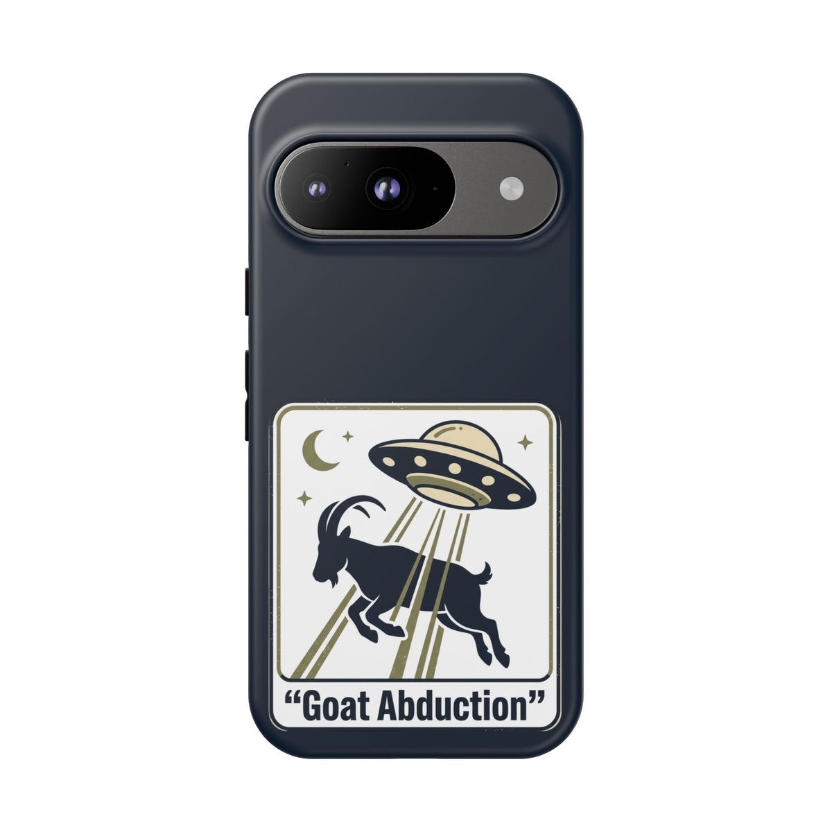 Goat Abduction Phone Case – Funny UFO Alien Goat Design, Novelty iPhone Cover