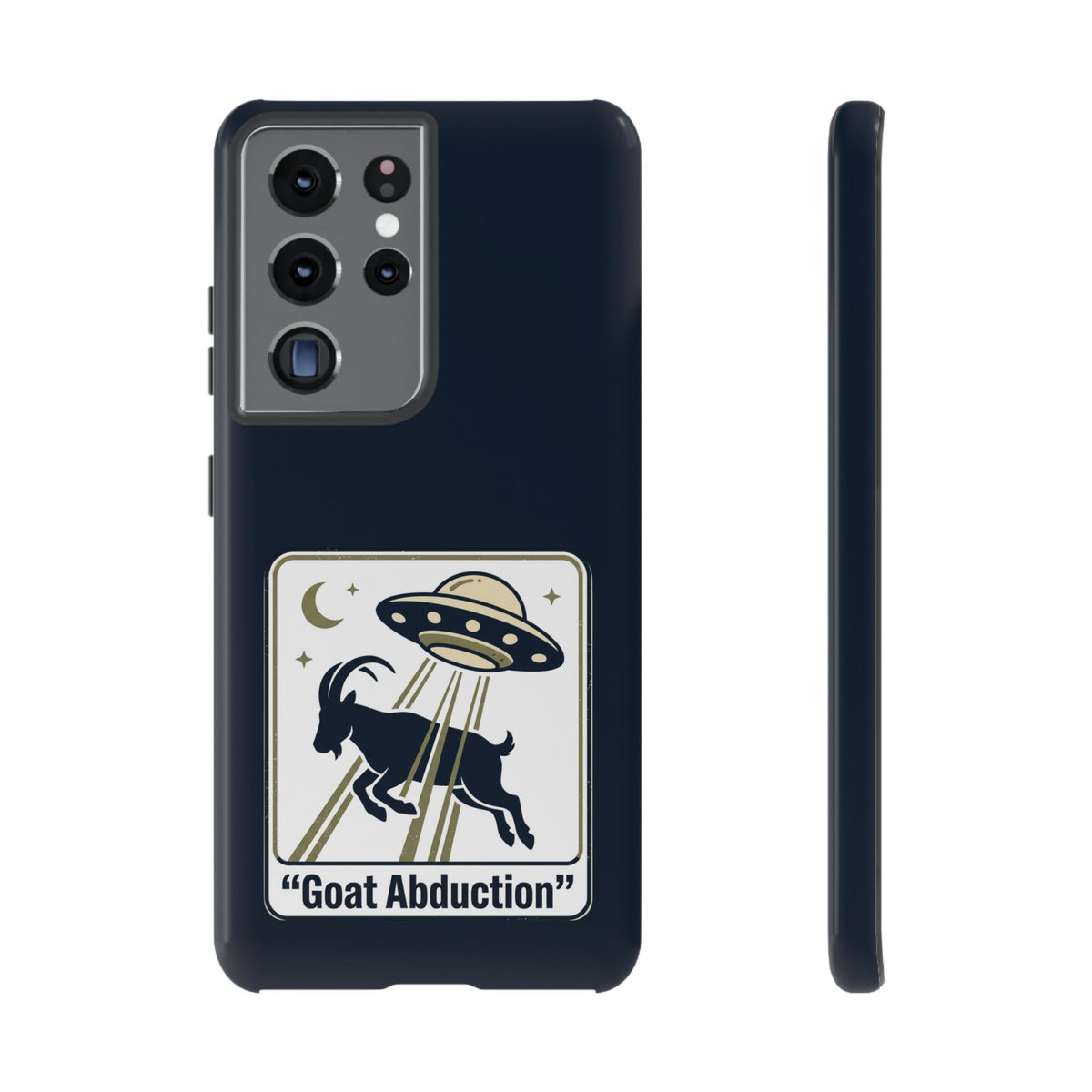Goat Abduction Phone Case – Funny UFO Alien Goat Design, Novelty iPhone Cover