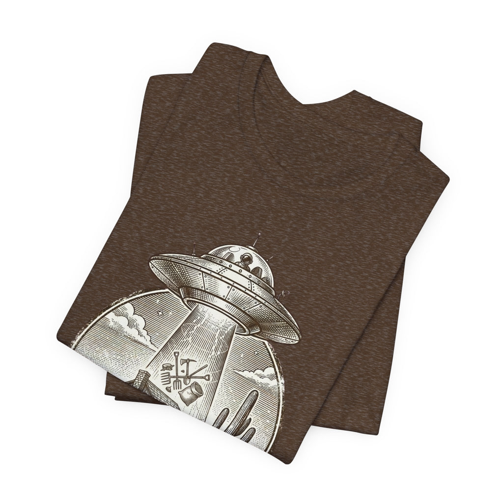 Desert UFO Abduction Tee | Retro Southwestern Alien, Vintage Sci‑Fi Graphic