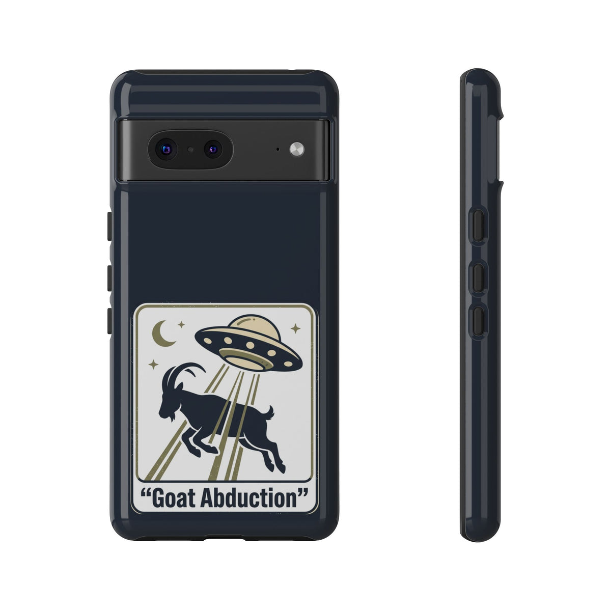 Goat Abduction Phone Case – Funny UFO Alien Goat Design, Novelty iPhone Cover