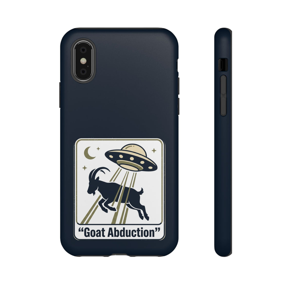 Goat Abduction Phone Case – Funny UFO Alien Goat Design, Novelty iPhone Cover